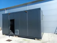 containerized oil-fired boiler house, CERTUSS Universal 700 TC, CERTUSS steam generator, industrial steam boiler, 700 kg/h steam generator, oil-fired steam generator, turnkey boiler house, container boiler room, industrial steam system, process steam generator, industrial boiler plant, unused steam generator, industrial steam equipment, water softening station, steam boiler for pharmaceutical industry, steam boiler for food processing, industrial boiler for sale
