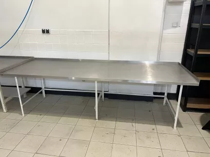 Production Tables with Stainless Steel Worktops, 2 pcs. large sizes