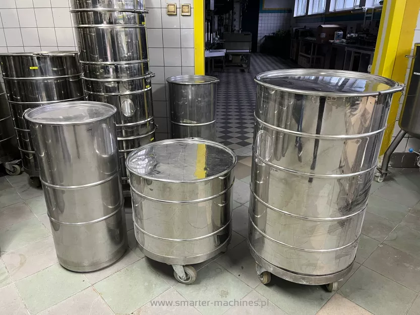 Stainless steel Barrels 60l, 100l, 200l